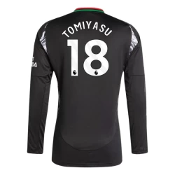 Camiseta Fútbol Arsenal FC 2024-25 Tomiyasu #18 Segunda Equipación Hombre Manga Larga